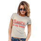 Funny T-Shirts For Women Santa Is My Homie Women's T-Shirt Medium Natural