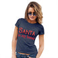 Novelty Gifts For Women Santa Is My Homie Women's T-Shirt Medium Navy