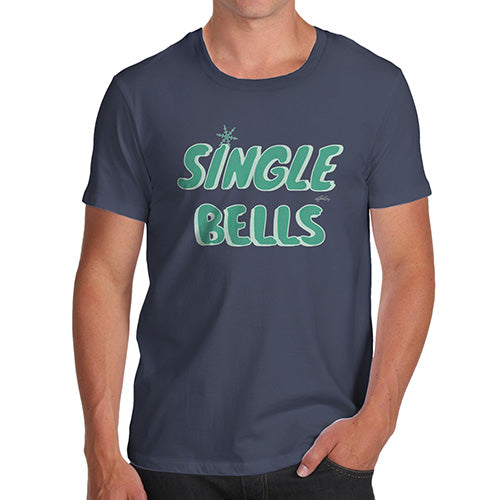 Funny Gifts For Men Single Bells Men's T-Shirt Large Navy