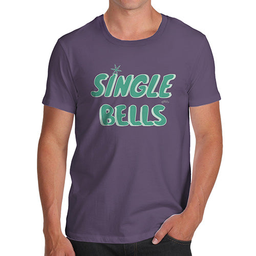 Funny Gifts For Men Single Bells Men's T-Shirt Small Plum