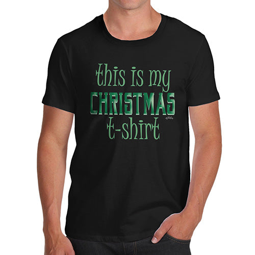 Funny Tshirts For Men This Is My Christmas T-Shirt  Men's T-Shirt X-Large Black