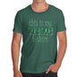 Novelty T Shirts For Dad This Is My Christmas T-Shirt  Men's T-Shirt Large Bottle Green