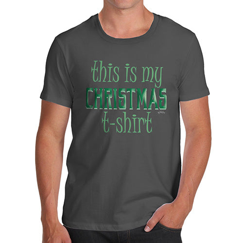 Mens Novelty T Shirt Christmas This Is My Christmas T-Shirt  Men's T-Shirt Medium Dark Grey