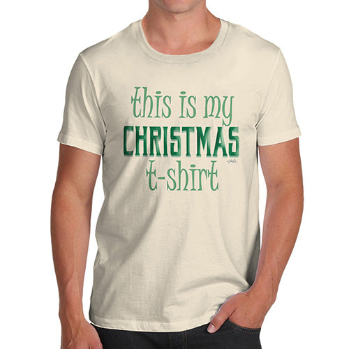 Funny T-Shirts For Men Sarcasm This Is My Christmas T-Shirt  Men's T-Shirt Medium Natural