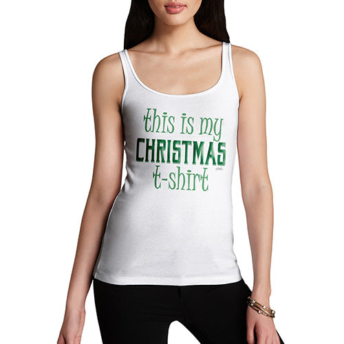 Funny Tank Top For Mom This Is My Christmas T-Shirt  Women's Tank Top Large White