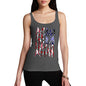 Funny Tank Top For Women USA Badminton Silhouette Women's Tank Top X-Large Dark Grey