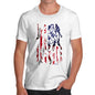 Funny Tshirts For Men USA Basketball Silhouette Men's T-Shirt Medium White