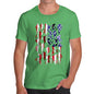 Funny Mens T Shirts USA BMX Silhouette Men's T-Shirt Small Green