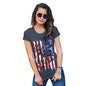 Womens T-Shirt Funny Geek Nerd Hilarious Joke USA BMX Silhouette Women's T-Shirt Small Navy