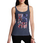 Funny Tank Top For Women Sarcasm USA BMX Silhouette Women's Tank Top X-Large Navy