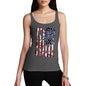 Funny Tank Top For Mum USA Diving Silhouette Women's Tank Top Medium Dark Grey