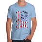 Novelty Tshirts Men Funny USA Dressage Silhouette Men's T-Shirt Medium Sky Blue