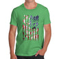 Novelty T Shirts For Dad USA Football Silhouette Men's T-Shirt X-Large Green