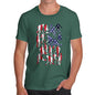 Funny Mens Tshirts USA Hockey Silhouette Men's T-Shirt X-Large Bottle Green