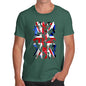 Novelty Tshirts Men Funny GB Ice Hockey Silhouette Men's T-Shirt X-Large Bottle Green