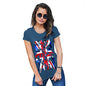 Novelty Tshirts Women GB Ice Hockey Silhouette Women's T-Shirt Small Royal Blue