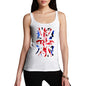 Funny Tank Top For Women GB Ice Hockey Silhouette Women's Tank Top Small White