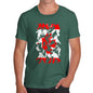 Funny Tee For Men Canada Ice Hockey Silhouette Men's T-Shirt Medium Bottle Green