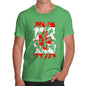 Novelty T Shirts For Dad Canada Ice Hockey Silhouette Men's T-Shirt Small Green