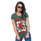 Funny Tshirts For Women Canada Ice Hockey Silhouette Women's T-Shirt Medium Bottle Green