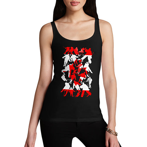 Womens Humor Novelty Graphic Funny Tank Top Canada Ice Hockey Silhouette Women's Tank Top Small Black