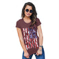 Womens Funny Sarcasm T Shirt USA Mountain Biking Silhouette Women's T-Shirt Large Burgundy