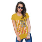 Womens Novelty T Shirt USA Mountain Biking Silhouette Women's T-Shirt Small Yellow