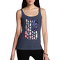 Novelty Tank Top Women USA Show Jumping Silhouette Women's Tank Top Large Navy