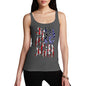 Funny Tank Tops For Women USA Volleyball Silhouette Women's Tank Top Medium Dark Grey