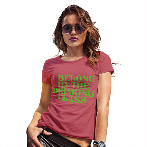 Funny T-Shirts For Women The Drinking Class Women's T-Shirt X-Large Red