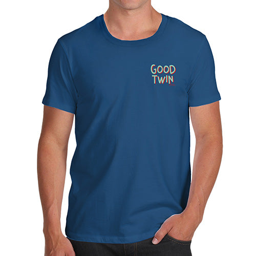 Funny Tshirts For Men Good Twin Pocket Print Men's T-Shirt X-Large Royal Blue