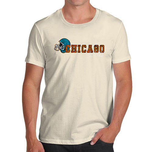 Funny Tshirts For Men Chicago American Football Established Men's T-Shirt Small Natural