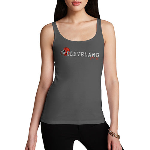 Funny Tank Top For Women Cleveland American Football Established Women's Tank Top Medium Dark Grey