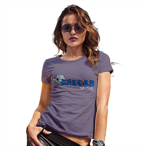 Womens Novelty T Shirt Christmas Dallas American Football Established Women's T-Shirt Small Plum