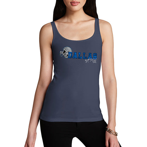 Funny Tank Top For Women Dallas American Football Established Women's Tank Top Large Navy