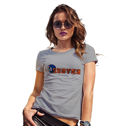 Funny T Shirts For Mom Denver American Football Established Women's T-Shirt Large Light Grey