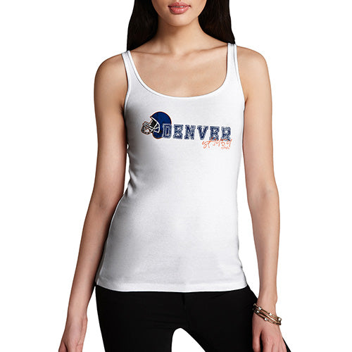 Novelty Tank Top Women Denver American Football Established Women's Tank Top X-Large White