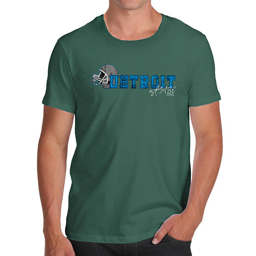 Mens Humor Novelty Graphic Sarcasm Funny T Shirt Detroit American Football Established Men's T-Shirt Large Bottle Green