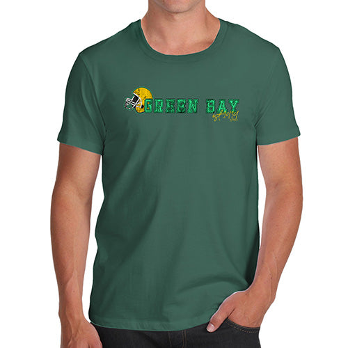 Funny Mens Tshirts Green Bay American Football Established Men's T-Shirt Small Bottle Green