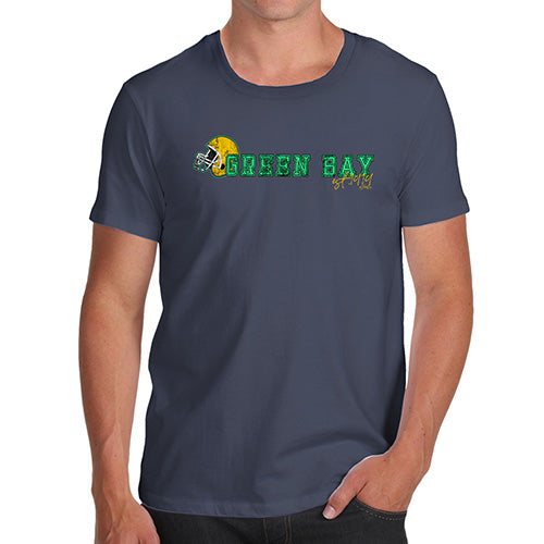 Funny Mens T Shirts Green Bay American Football Established Men's T-Shirt X-Large Navy