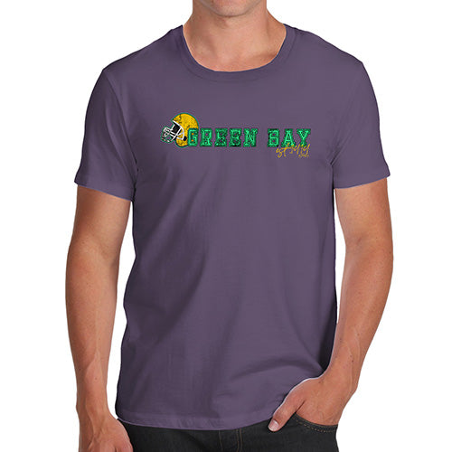 Novelty Tshirts Men Funny Green Bay American Football Established Men's T-Shirt Small Plum