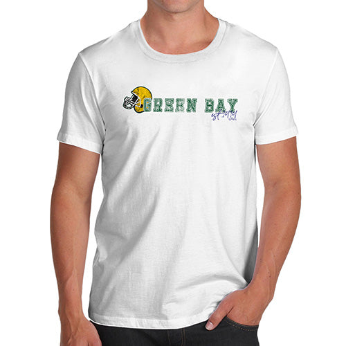 Funny Gifts For Men Green Bay American Football Established Men's T-Shirt Medium White