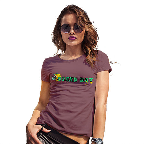 Novelty Gifts For Women Green Bay American Football Established Women's T-Shirt Small Burgundy