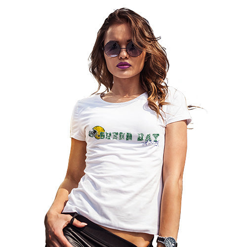 Womens Funny T Shirts Green Bay American Football Established Women's T-Shirt Medium White