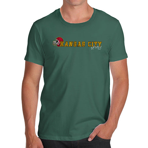 Funny Mens T Shirts Kansas City American Football Established Men's T-Shirt Medium Bottle Green