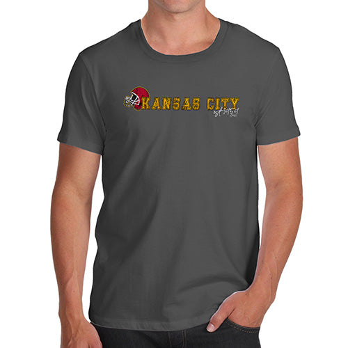 Novelty T Shirts For Dad Kansas City American Football Established Men's T-Shirt X-Large Dark Grey