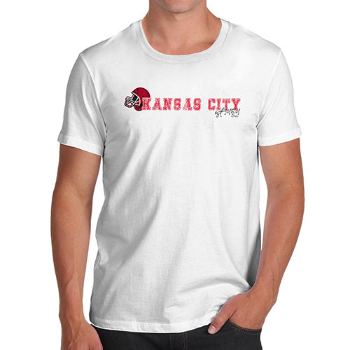 Funny T-Shirts For Men Kansas City American Football Established Men's T-Shirt Small White