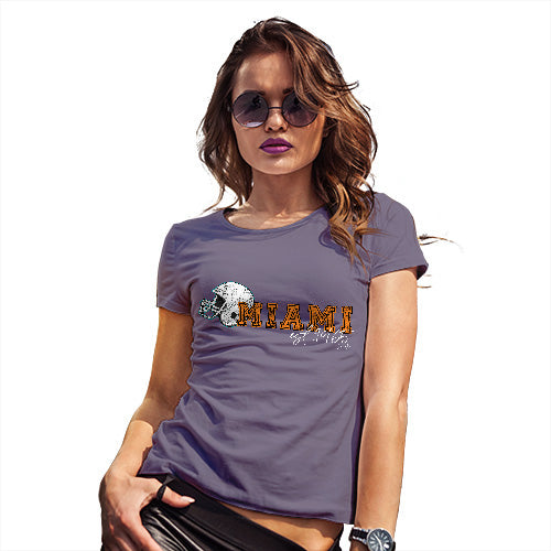 Novelty Gifts For Women Miami American Football Established Women's T-Shirt Medium Plum