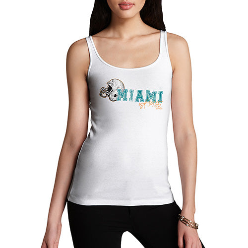 Funny Tank Top For Mum Miami American Football Established Women's Tank Top Small White