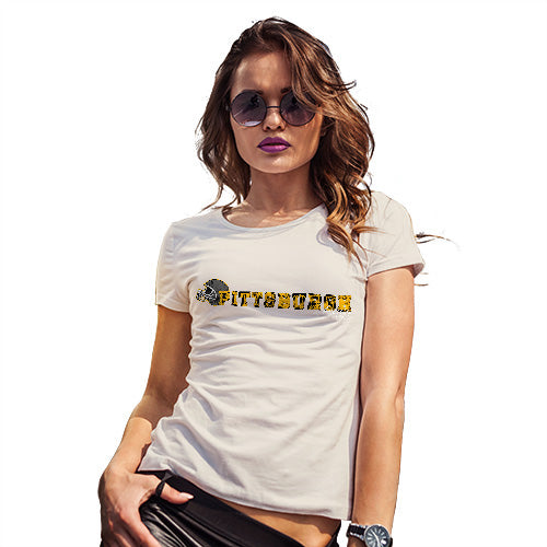 Womens Novelty T Shirt Christmas Pittsburgh American Football Established Women's T-Shirt Medium Natural